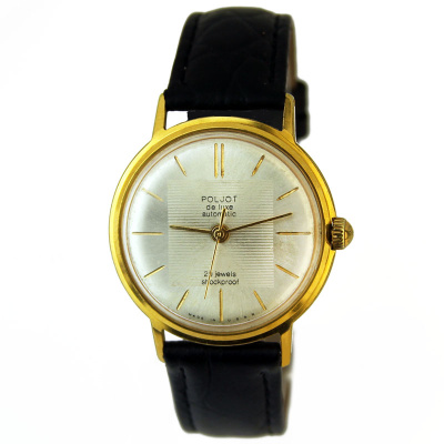 Часы "Poljot de luxe automatic" экспортные СССР в позолоченном корпусе Часы "Poljot de luxe automatic" экспортные СССР в позолоченном корпусе