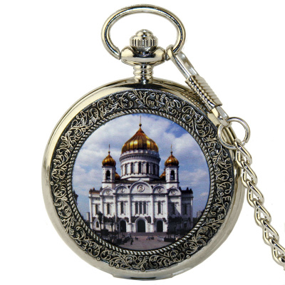 Часы карманные "Храм Христа Спасителя" кварцевые 